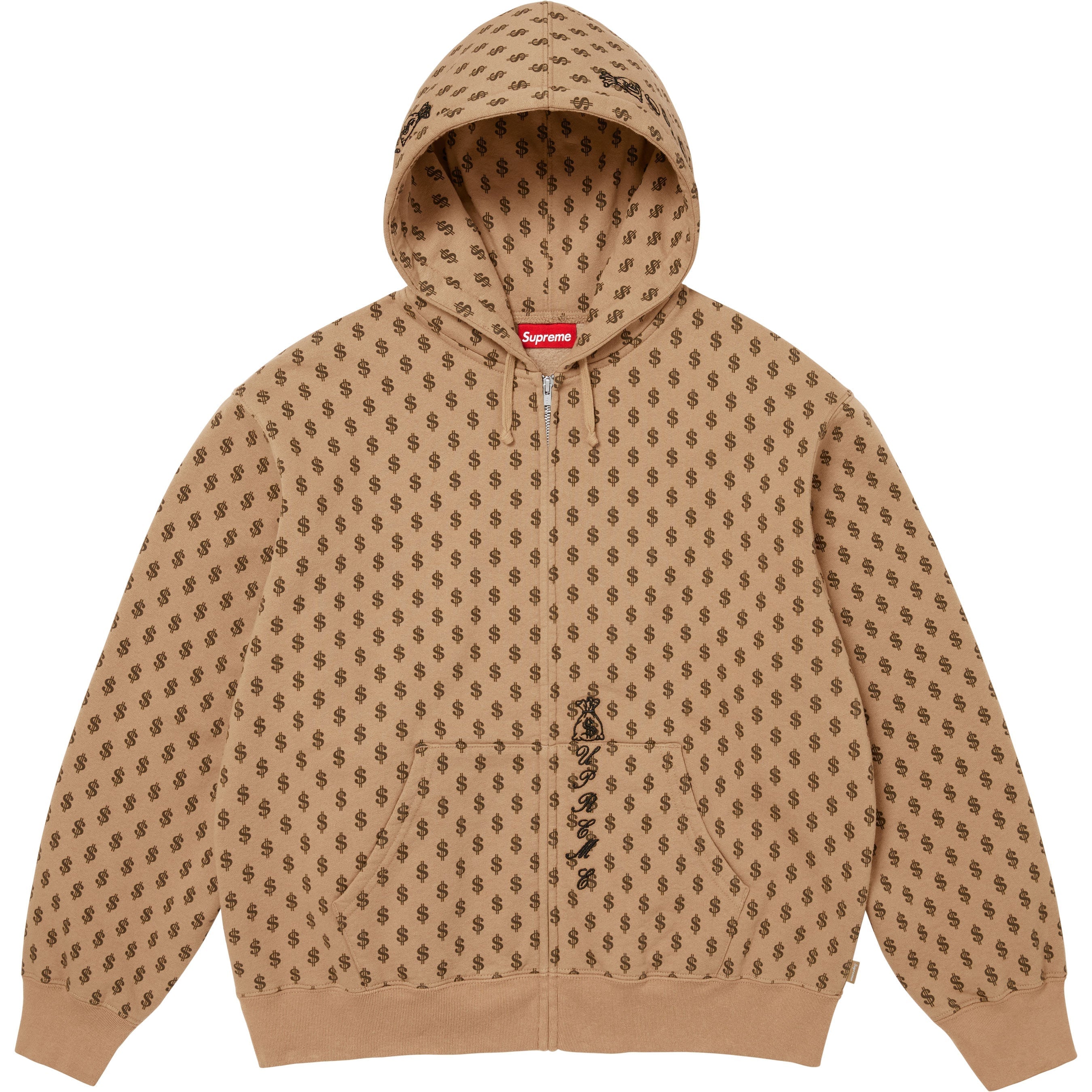 God Over Money Zip Up Hooded Sweatshirt view 15